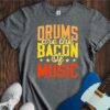 Drums (Bacon Of Music) Unisex Cotton Tee