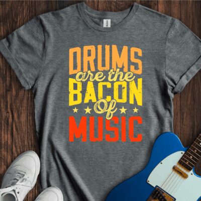 Drums (Bacon Of Music) Unisex Cotton Tee