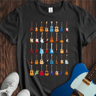 Guitar Camouflage Unisex Cotton Tee