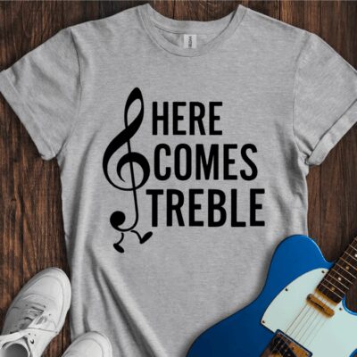 Here Comes Treble Unisex Cotton Tee