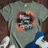 Music Is My Therapy Unisex Cotton Tee