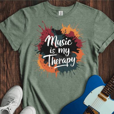 Music Is My Therapy Unisex Cotton Tee