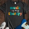 Music Is My Therapy Unisex Cotton Tee
