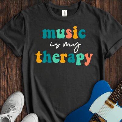 Music Is My Therapy Unisex Cotton Tee