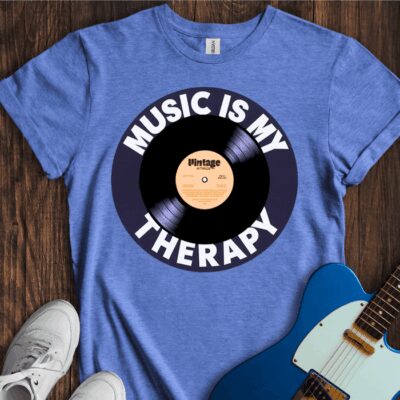 Music Is My Therapy Unisex Cotton Tee