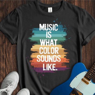 Music Is What Color Sounds Like Unisex Cotton Tee