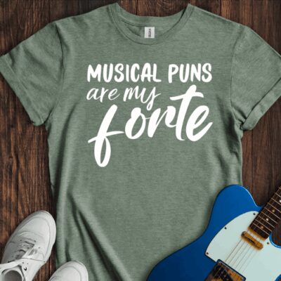 Musical Puns Are My Forte Unisex Cotton Tee