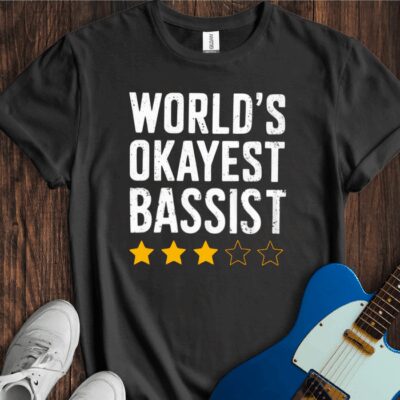 World's Okayest Bassist Unisex Cotton Tee