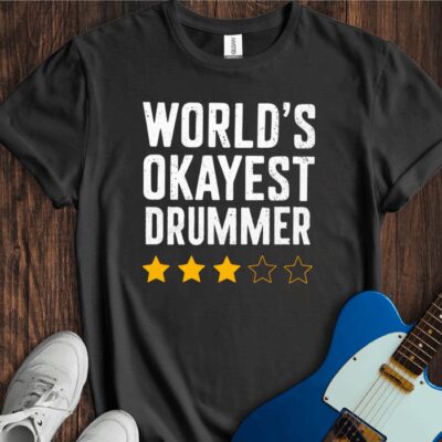 World's Okayest Drummer Unisex Cotton Tee