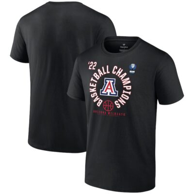 Arizona Wildcats 2022 PAC-12 Men's Basketball Conference Tournament Champions T-Shirt - Black
