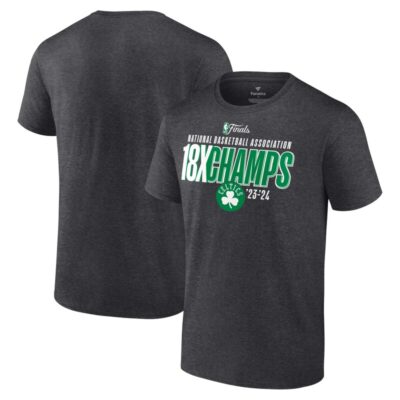 Boston Celtics 18-Time NBA Finals Champions Steal the Ball T-Shirt - Heather Charcoal