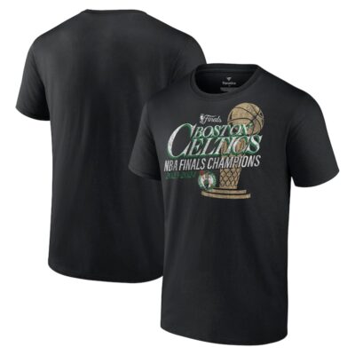Boston Celtics 2024 NBA Finals Champions Fast Break Finish Trophy T-Shirt - Black