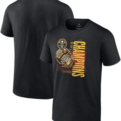 Denver Nuggets 2023 NBA Finals Champions Slam Bling Ring T-Shirt - Black