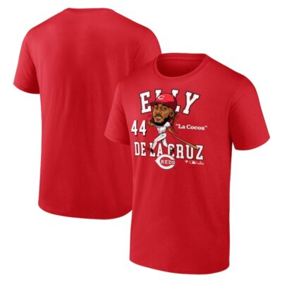 Elly De La Cruz Cincinnati Reds Hometown Caricature T-Shirt - Athletic Red