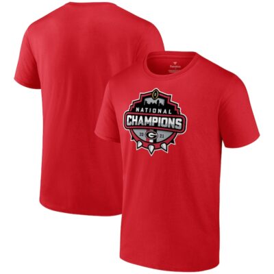 Georgia Bulldogs College Football Playoff 2021 National Champions Official Logo T-Shirt - Red