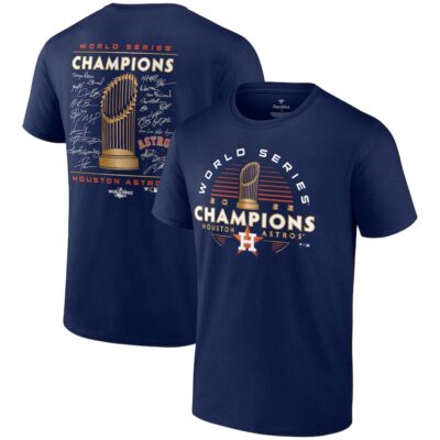 Houston Astros 2022 World Series Champions Signature Roster T-Shirt - Navy