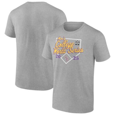LSU Tigers 2025 NCAA Baseball Men's College World Series Bullpen Ace T-Shirt - Heather Gray