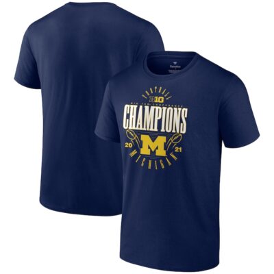Michigan Wolverines 2021 Big Ten Football Conference Champions T-Shirt - Navy