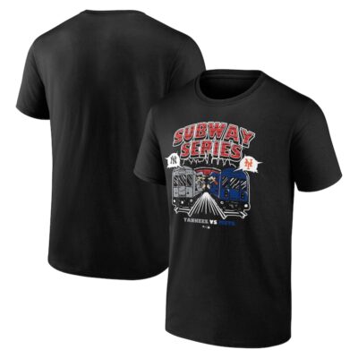 New York Yankees vs. New York Mets 2025 Subway Series T-Shirt - Black
