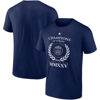 Paris Saint-Germain 2025 Champions League Winners Laurel T-Shirt - Navy