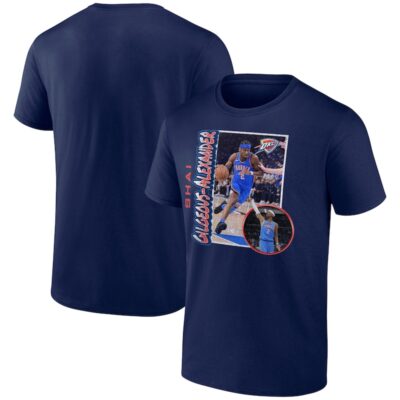 Shai Gilgeous-Alexander Oklahoma City Thunder '90s Player Graphic T-Shirt - Navy