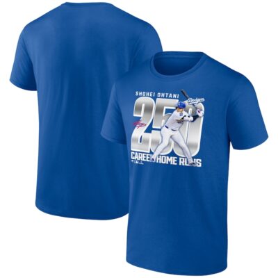 Shohei Ohtani Los Angeles Dodgers 250 Home Runs T-Shirt - Royal